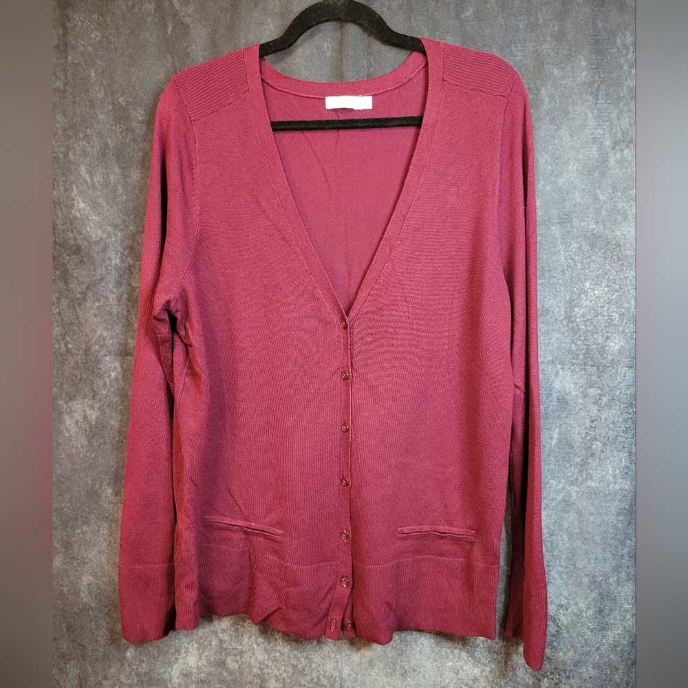 ✨️3/$25✨️ Reitmans Burgundy Cardigan Sweater